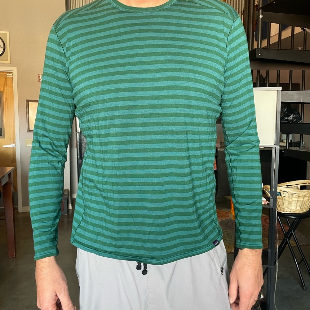 Pastagonia Men's Long-Sleeve Merino Crew Neck Shirt